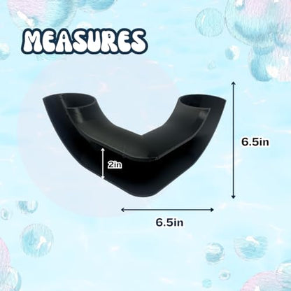 REEFSHAPE Aquarium Corner Tube Viewing Tunnel | Fish, Shrimp, Loaches Hideout for Aquariums | Unique Underground Tube Viewing Tunnel | Made in USA (Corner Tube, Black)
