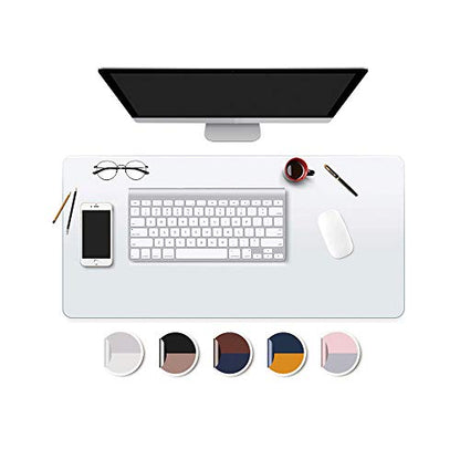 Desk Pad Blotters Protector Clear 18x24 in Plastic Desktopper Writing Surface Cover Desk Organizer Mat with Mouse Pad for Office Home Laptop Computer Tabletop Keyboard Mat Easy Clean Waterproof Glass - size: 18x24 inch