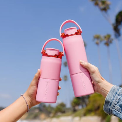 BrüMate Rise 18oz Water Bottle with Covered Silicone Straw | 100% Leakproof Insulated Kids Water Bottle | Cup Holder Friendly Base | 18oz (Blue Agave) - color: Blue Agave, size: 18 Ounces
