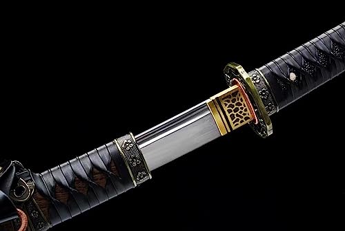 41'' Clay Tempered Folded Steel Tachi Sharp Japanese Samurai Katana Sword Rosewood Scabbard