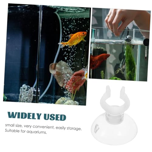 TOYANDONA 20pcs Transparent Aquarium Cup Tubes Clips Water Tubing Holders for Fish Tank Easy to Install Water Accessories for Aquatic Plants and Equipment