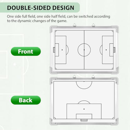 Soccer Dry Erase Coaches Clipboard, Large Soccer Lineup Coaching Strategy Tactics Board,Portable Soccer Clipboard for Coaches Soccer Dry Erase Whiteboard Strategy Tactical Blackboard