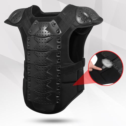 Motorcycle Armor Vest for Men, Dirt Bike Gear Body Armor Vest Chest Protector Motocross Gear, Motorcycle Riding Protective Gear for Off-Road Racing Cycling Skiing