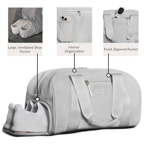 Vooray Burner Small Gym Bag for Women and Men, 23L - color: 23L - Ash