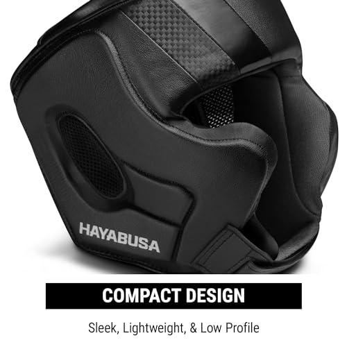Hayabusa T3 Adjustable Boxing Headgear for Sparring - color: Black, size: Large