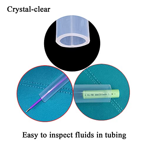 Silicone Tubing 3/16'(5mm) ID x 9/32'(7mm) OD 10ft(3m) Length Silicone Rubber Tube Air Hose for Gas Liquid Pump Transfer Clear - size: 9/32' x 3/16' x 10ft