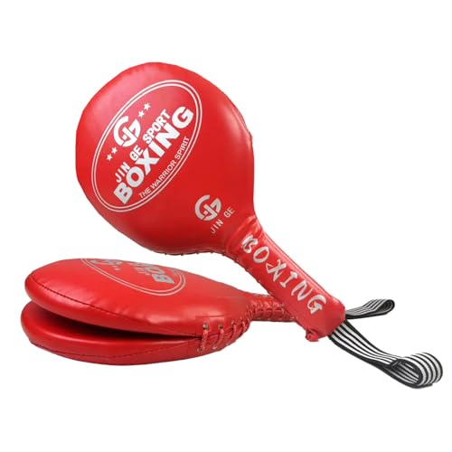 Boxing Paddles, Boxing Pads, Two-Panel Target, Louder Impact Sound - color: RED