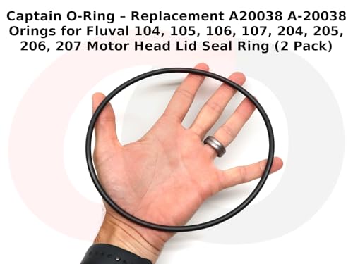 Captain O-Ring – Replacement A20038 A-20038 Orings for Fluval 104, 105, 106, 107, 204, 205, 206, 207 Motor Head Lid Seal Ring (2 Pack)