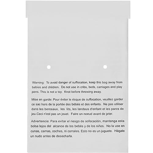 EcoSwift - 19” X 24” (25 Count) Self Seal Clear Poly Bags with Suffocation Warning for Packaging, Shipping - Permanent Adhesive