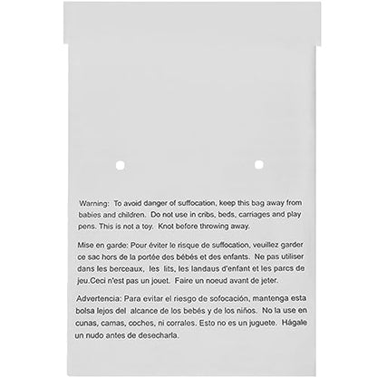 EcoSwift - 19” X 24” (25 Count) Self Seal Clear Poly Bags with Suffocation Warning for Packaging, Shipping - Permanent Adhesive