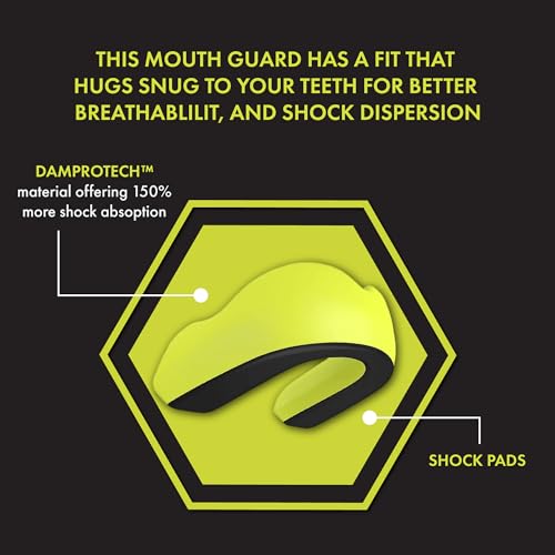 DAMAGE CONTROL Extreme Impact Sports Mouth Guard – Damage Control Green - color: Damage Control Green, size: Adult