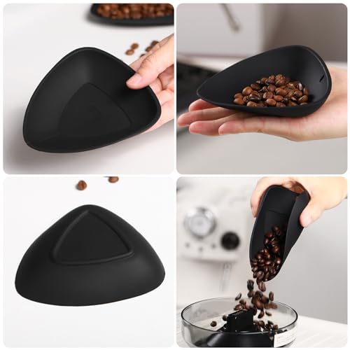 Bincoo Flexible Silicone Coffee Bean Dosing Cup, 2 Pack Weigh Boat Container, No Mess Pouring, Compatible as a Weighing Tray, Coffee Bar Espresso Accessories