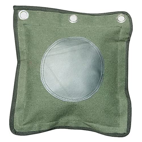 Wing Chun Wall Bag Canvas Leather Punch Bag for Kung Fu Boxing Training | Reinforced Stitching for Long-Lasting Durability - color: Green