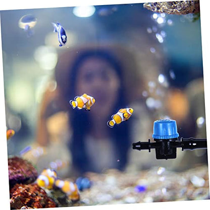 MERRYHAPY Adjustable Aquarium Micro Water Control Valve Hose Set Soft Silicone Tubing with for Fish Tank Easy Installation Design