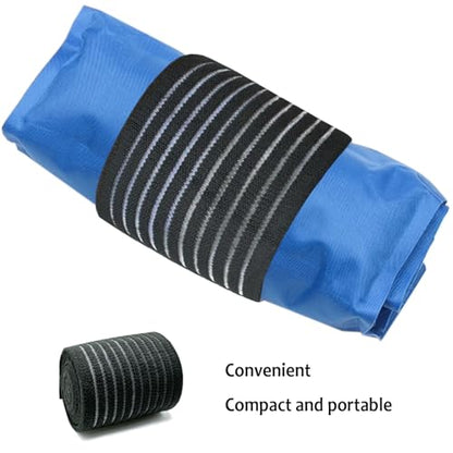 Cold Pack Strap, Elastic Belt to Wrap Cold Pack, Ice Pack Extender Strap, Add Length to Most Ice Pack, Multifunctional (Black) - color: Black