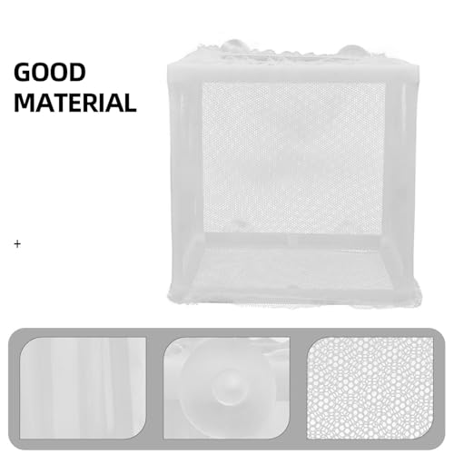 2pcs Fish Isolation Network Aquarium Betta Aquarium Skimmer Betta Fish Tank Fish Netting Turtle Tank Fish Mesh Breeder Fish Tank Breeding Pool Pond White Plastic and Gauze