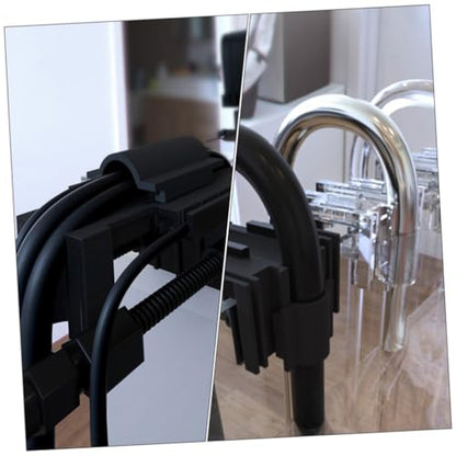 balacoo 2pcs Fish Tank Clips Aquarium Fixed Clips for Change Holders Groove Design for Wire Organization and Secure Hose Fixation