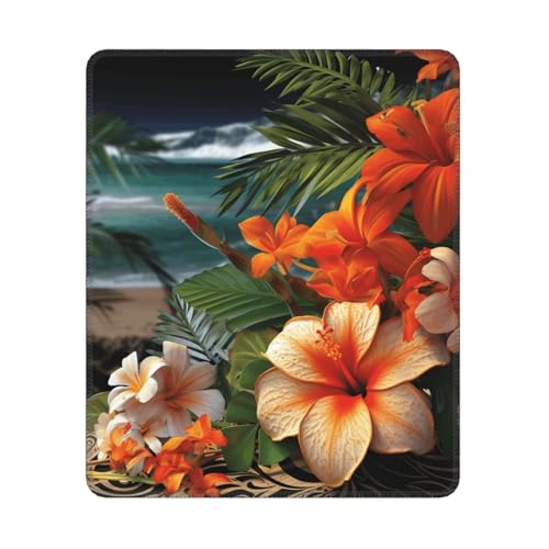 Mouse Pad Washable Mousepad with Non-Slip Rubber Base Tropical Flowers Mouses Mat for Laptop Desk Pad Gaming Mousepad for Office Computer Home 10x12Inch - color: Tropical Flowers