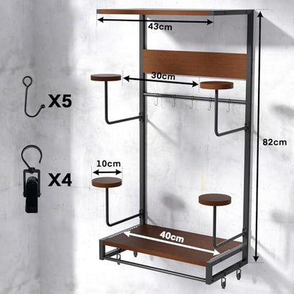 Motorcycle Helmet Holder Wall Mount for Moto Gear Storage Display - size: Large