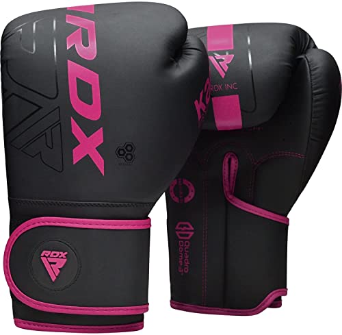 RDX Women Boxing Gloves, Pro Training Sparring, Maya Hide Leather, Muay Thai MMA Kickboxing, Adult, Heavy Punching Bag Focus Mitts Pads Workout, Ventilated Palm, Multi Layered, 8 10 12 14 16 Oz - size: 16OZ