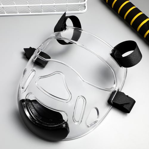 Toddmomy Clear Taekwondo Face Shield Plastic Boxing Headwear 8.8x8.2in | Detachable Sparring Headgear, Breathable Karate Guard, Impact Resistant, For MMA Kickboxing Training, Youth And Adult Fit
