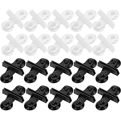 20 Pcs Aquarium Glass Cover Clips | Silicone Suction Cup Divider Bracket for Fish Enclosures | Supports 4-7mm Thickness | Strong Enclosure Separator/Organizer