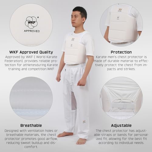 Wesing Professional Karate WKF Approved Men Chest Protector - size: Medium