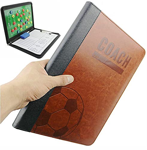 Pure Vie Portable Magnetic Soccer Coaching Board Football Tactics Clipboard | Soccer Strategy Clipboard for Coaches Training and Matches, Dry Erase Whiteboard Football Coach Must Haves with Magnets, Pen - color: 52 Cm X 34 Cm