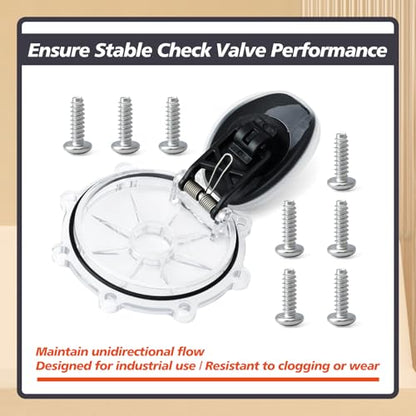 263042Z 2-Way Check Valve Cover Kit Compatible with Pentair 2-Inch Pool CPVC Check Valve Rebuild 263042, Not Replacement for FullFLOXF 263060 263077, Transparent Cover Assembly with Flapper