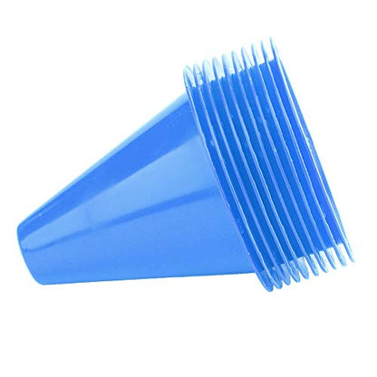 WNSC Football Marking Discs, Unbreakable PE Cone Shape 10pcs Football Cone, Improve The Controlling Ability of Football for Football Training Games for Boys(Blue)