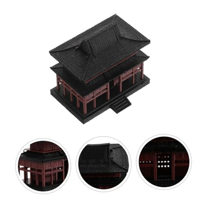 Alipis Pavilion Aquarium Decor Handmade Micro Landscape House Figurine for Fish Tank Simulation Decoration Outdoor Garden Decor
