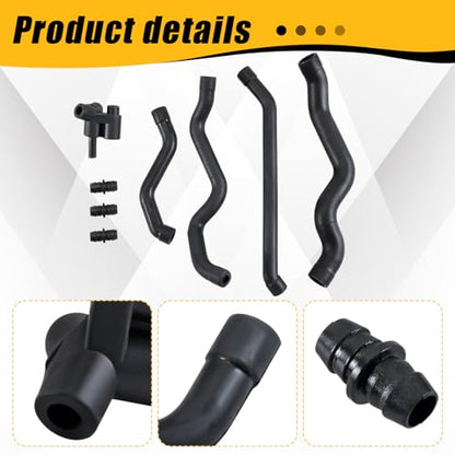 Crankcase Ventilation Hose Kit Air Intake Tube Connector Compatible with Mercedes Benz 1998-2011 Replace 1120180382 1120180482 1120180282 1120180182