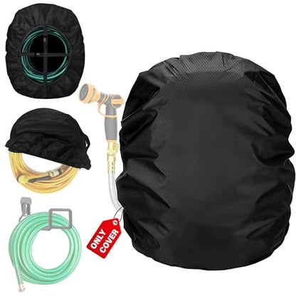 Wall-Mounted Hose Holder Cover - Fits Standard 5/8" Hoses (0-75 ft), Extends Hose & Hook Lifespan - Weatherproof Protection Against Rain, Sun & Snow - Black Cover Only - color: Black - Wall-Mounted Hose Holder Cover, size: 0-75FT