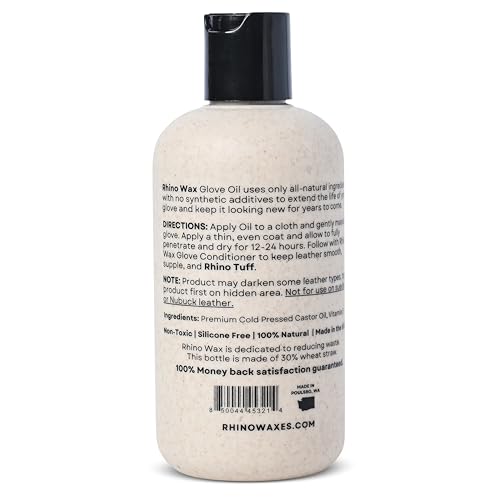 Rhino Wax Premium Baseball Glove Oil for Break-in & Glove Conditioning