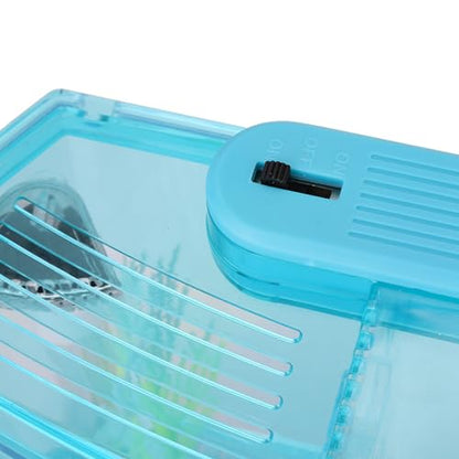 Yctze LED Acrylic Aquarium Breeding Box and Kit - Ideal for Betta Fish, Dual and Mini Aquarium Environment (Blue) - color: Blue