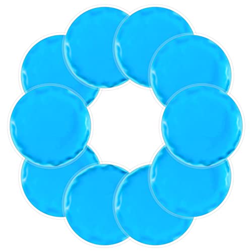 Reusable Ice Packs for Injuries, 10 Pack Round Ice Packs for Face | Gel Ice Pads, Small Hot Cold Compress Ice Bag for Eyes After Surgery, Face, Wisdom Teeth, Breast Surgery, Blue - size: 2.75 Inch