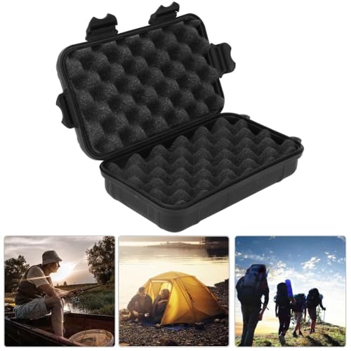 Portable Water proof Tool Box – 7.9x4.7x2.4 Inch Shockproof Organizer with Foam Lining for Outdoor, Camping & Fishing Tools