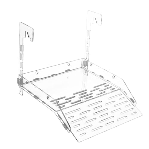 Clear Climbing Rest - Acrylic Turtle Ramp, Aquarium Tank Terrace Dock, Reptile Habitat Accessories Frogs Hermit Crabs Lizards | Durable Pet Lounge Shelf for Sunbathing Swimming