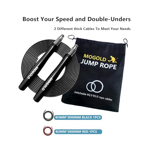 Speed Ropes Jump Rope For Men/Women-Tangle-Free-Self-Locking Screw-Free Design - color: Red
