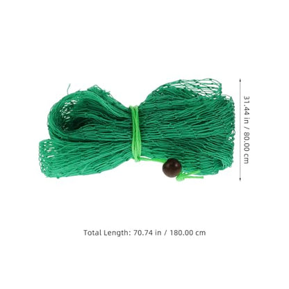 OSALADI Wide Bottom Drawstring Fish Net Bag 1.8m Nylon Fishing Mesh Large Capacity Portable Fish Catching Storage Replacement Net for Freshwater and Saltwater