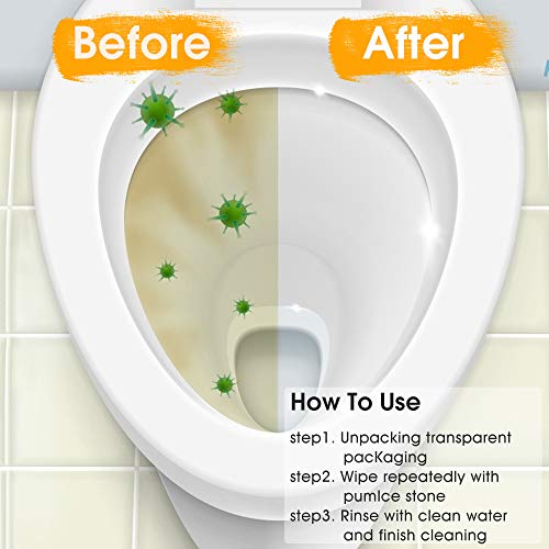 Kadden 2 Pack Pumice Stone Toilet Bowl Cleaner with Handle, Hard Water Ring Remover & Stain Scrubber for Bathroom, Pool, Sink and Tub, Ergonomic Heavy Duty Cleaning Tool - style: Short Handle