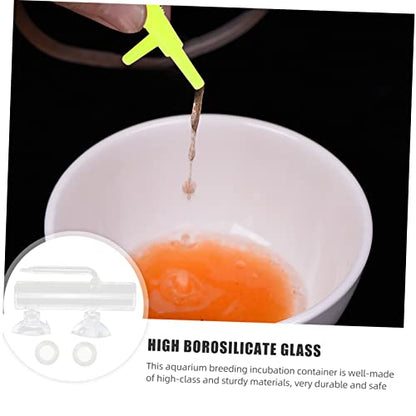 1 Set Fish Tank Incubator Glass Aquarium Fishing Tumbler Glass Containers Fish Hatchery Incubator Box Breeder Container Case Set
