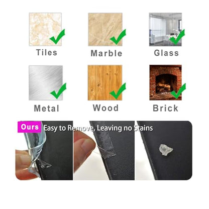 Clear 100% Silicone Edge Protector for Baby Proofing, Pre-Taped Furniture Wall Corner Guards, Damage-Free Toddler Bumper Strip for Wood Mable Table