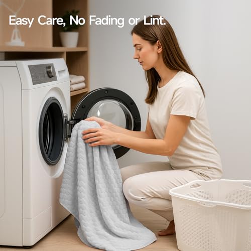 REDKISS 4 Pack Gray Bath Towels for Bathroom, Ultra Soft, 27"x55" - color: Gray, size: 27"x55" Bath Towels