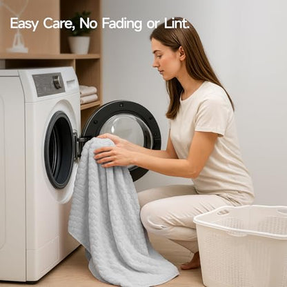 REDKISS 4 Pack Gray Bath Towels for Bathroom, Ultra Soft, 27"x55" - color: Gray, size: 27"x55" Bath Towels