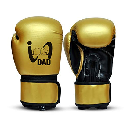 Ultimate - I Boxing Dad - Kids Boxing Gloves MMA Boxing Muay Thai Bag Work - color: Gold, size: 8 Oz