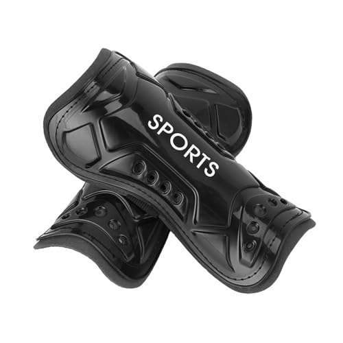 Soccer Shin Guards High Strength Impact Resistant Breathable Lightweight Calf Protection Youth Soccer Shin Pads for Shin Splint Baseball Boxing Kickboxing MTB, Lightweight - color: Black, size: Kid