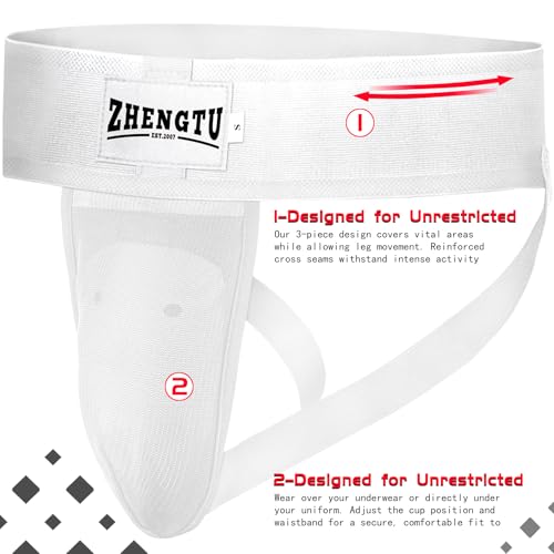 Groin Protector Cup Men, Boys Youth - color: White, size: Large