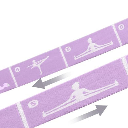 12 Loop Resistance Stretch Band, Numbered Flexibility Strap for Exercise, Physical Therapy, Yoga, Pilates, Dance, Gymnastics and Rehab Training, Adjustable Stretching for Splits, Ballet,Home Workouts - color: Purple