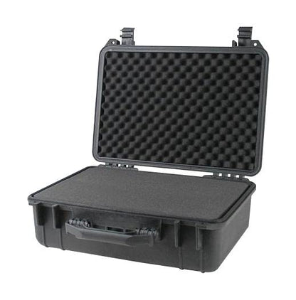 Weatherproof Equipment Case, made of Polypropylene Plastic, Black with Foam Insert (18" X 14" X 7" (L x W x H)) - size: 18" X 14" X 7" (L x W x H) (BLACK)
